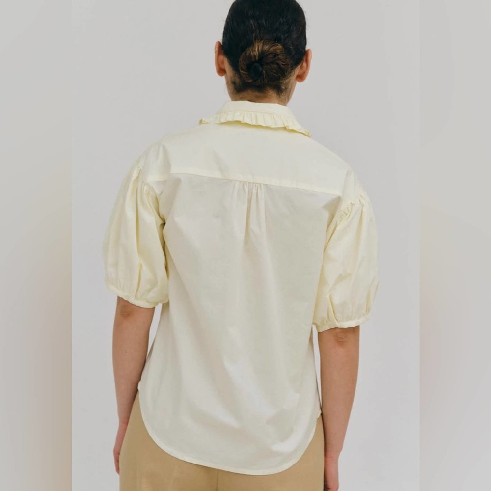 Birgitte Herskind Irie Puff Sleeve Peter Pan Collar Shirt - Picture 2 of 10